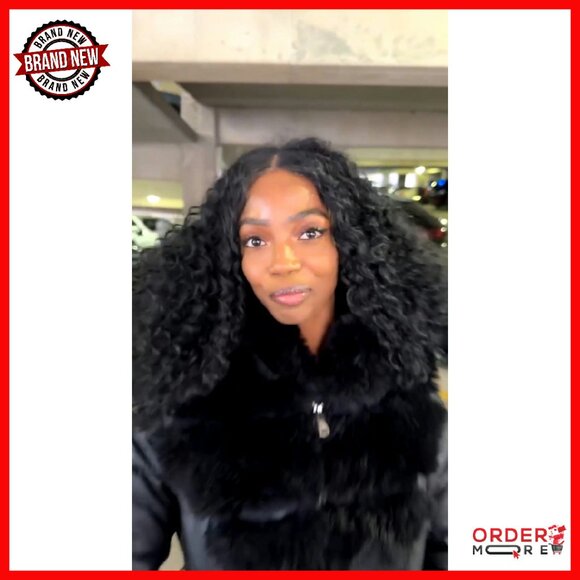 Women's Winter Puffer Coat with Faux Fur Hood and Belt - Picture 8 of 8